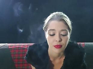amateur, rubia, fetichista, fumando