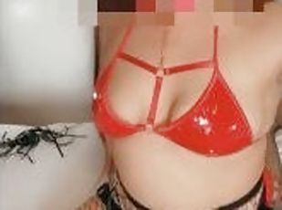 arnés, esposa, anal, zorra-slut, marido, corrida, novio, bisexual, dominación-femenina