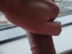 masturbation, public, amateur, ejaculation-sur-le-corps, énorme-bite, branlette, point-de-vue, ejaculation, solo, hôtel