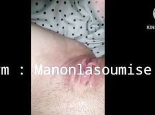 masturbation, kvinnligt-sprut, amatör, avrunkning, fransk