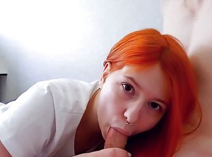 Cum In The Mouth Of A Cute Redhead