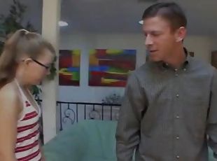 Nerdy Teen Gets Her Asshole Fucked.