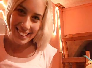 Late Night Sex at the Bar with Hot Blonde Babe in POV
