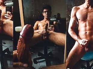 It's always hot jerking off in front of the mirror, and watching porn
