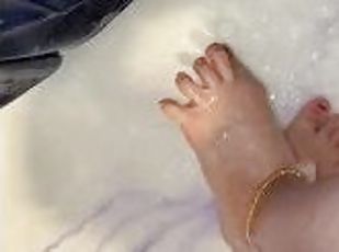 kupanje, amaterski, stopala-feet, fetiš, pod-tušem, sami, mokri, prsti