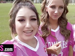 Soccer Girls Freya von Doom, Macy Meadows & Violet Gems Take Turns ...
