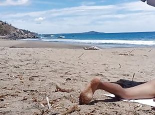 masturbación, nudista, meando, público, amateur, polla-enorme, paja, cámara, playa, voyeur