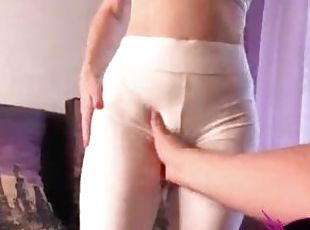 Lovely Slim Blonde Sucked My Dick Homemade for the first time To Ge...