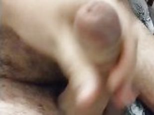 Stroking my cock and cumming