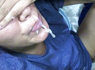 Nasty Facial on Real Homemade Amateur Latina After Bareback Fuck - ...