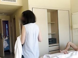 PUBLIC DICK FLASH. I pull out my dick in front of a hotel maid and ...