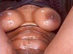 lielās-krūtis, masturbācija-masturbation, vāverīte, strūkla, skaistules, melns-ebony, dildo, solo