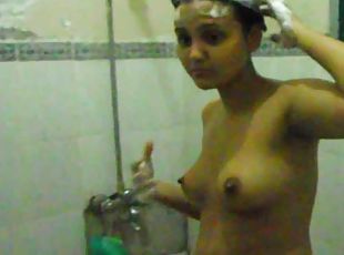 mandi, amatir, hindu, normal, mandi-shower, seorang-diri, berambut-cokelat, berpose