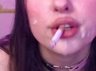 Smoking With Cum On Face Snowy Bubbles