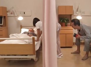 medicinska-sestra, star, amaterski, prihajanje, japonka, nogavice, obrazno, starejši, bolnišnica, seks-v-oblačilih