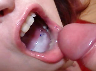 Sweetie is eager to swallow
