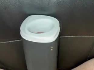 Virgin Boy Fucks A Vibrating Fleshlight Pussy And Have A Loud Moani...