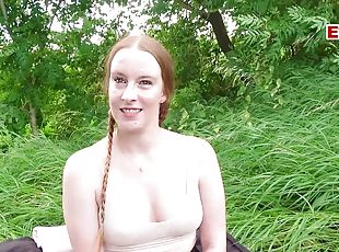 Outdoor creampie Date - german redhead teen slut meet and fuck POV ...