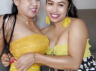 asia, payudara-besar, lesbian-lesbian, thailand, payudara