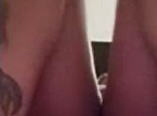 orgasme, giclée, amateur, ébène, milf, jouet, solo, tatouage