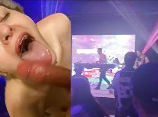 TAKE HOME HORNY TEEN  FROM RAVE & ENDS UP SUCKING MY DICK IN THE SH...