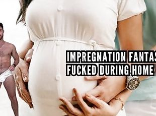 Impregnation fantasy fucked during home birth