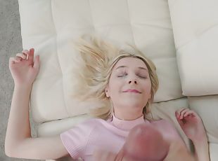 pappa, gammal, fitta-pussy, avsugning, cumshot, pov, ung18, ansiktssprut, blond, sperma