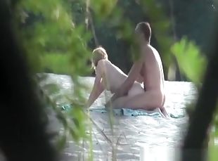 Nudist couple fucking on the beach big cock, big cock, big cock, bi...