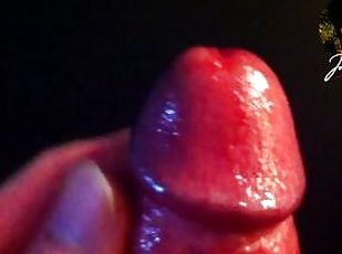 Close-up POV on glans penis while jerking off on the edge of orgasm...