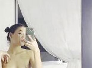 Teen Latina from Colombia showing off her perfect little body