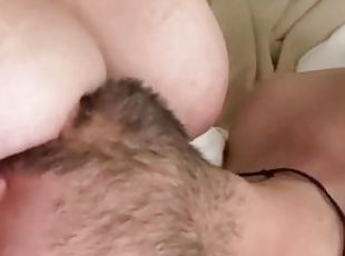 Drinking Sweet Breast milk while Fondling My Cock