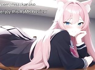 [ASMR Audio & Video] Catgirl Student needs help studying she repays...