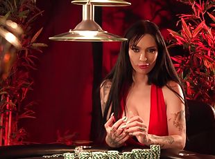 Sexy Misha Montana goes all in on poker