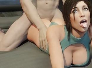 3D Compilation: Lara Croft Blowjob Doggystyle Double Penetration An...