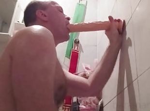 extrem, leksak, gay, deepthroat, gagging, hårt