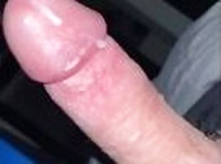 Edging a little cum out of my teased cock