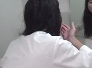 BTS - Japanese schoolgirl in the bathroom washing cum off her face ...