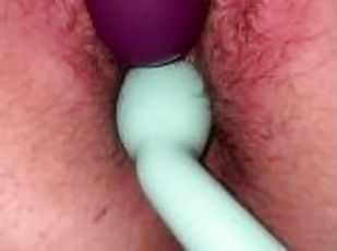 Watch me drip in cum playing with toys