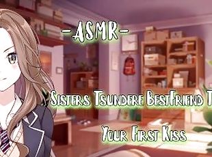 ASMR [EroticRP] Sisters Tsundere BestFriend Takes Your First Kiss [...