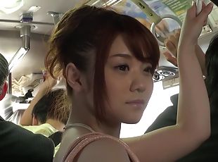 Horny JAV slut gets fucked on a train