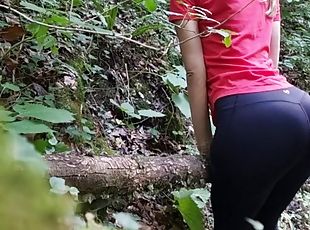 She begged me to cum on her big ass in yoga pants while hiking, alm...