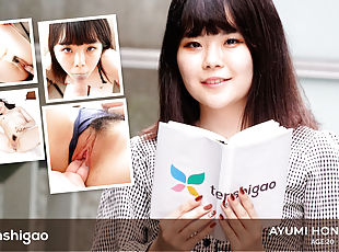 Ayumi Hondamodels some pretty white lace lingerie for us - Tenshigao