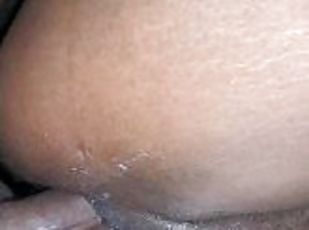 Creamy missionary made ebony wife cum hard