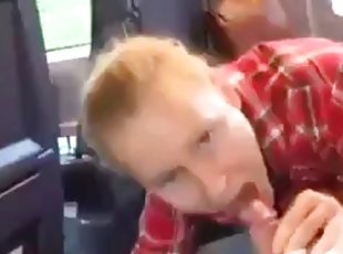 Nice blowjob on the bus. Very funny trip