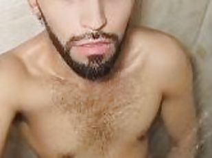Beautiful Latino Jerking His Big Uncut Cock In The Shower Until He ...