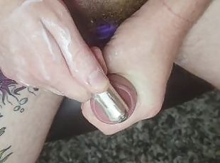 Moaning and breathing in your ear while I make myself cum with a vi...