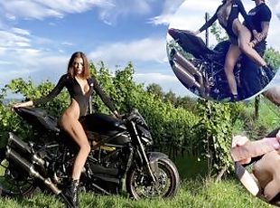 Real Public Sex on Motorcycle get Fucked HARD Porn Star after Extre...