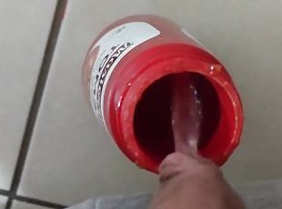 Piss in a ketchup bottle