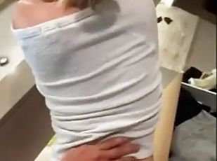 doggy-style, smal, amatör, brudar, cumshot, tonåring, pov, sprut, brunett