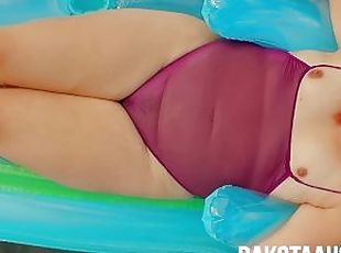 Camel toe and Sheer Swimsuit on the river - Teaser